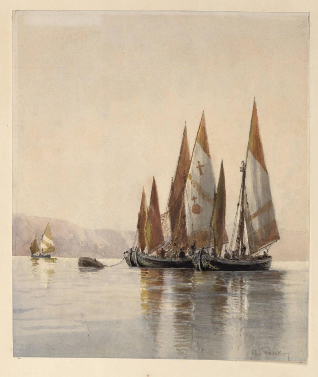 Anton Perko, Bunte Segelschiffe, Inv. Nr.: 35031