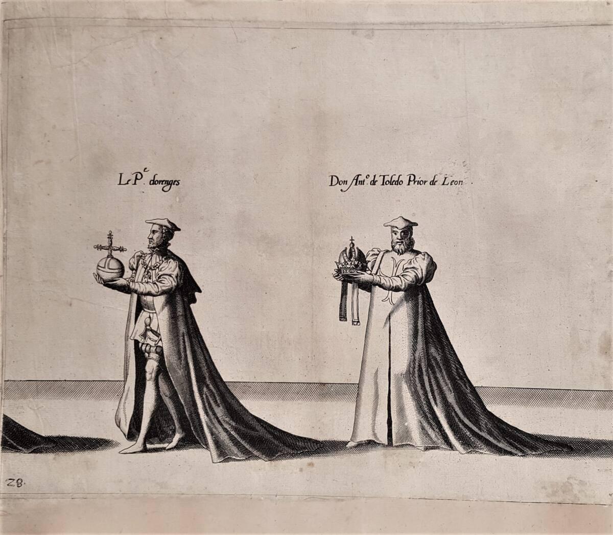 Trauerfeierlichkeiten für Kaiser Karl V. am 29. Dezember 1558 in Brüssel: Prozessionszug (Tafel…