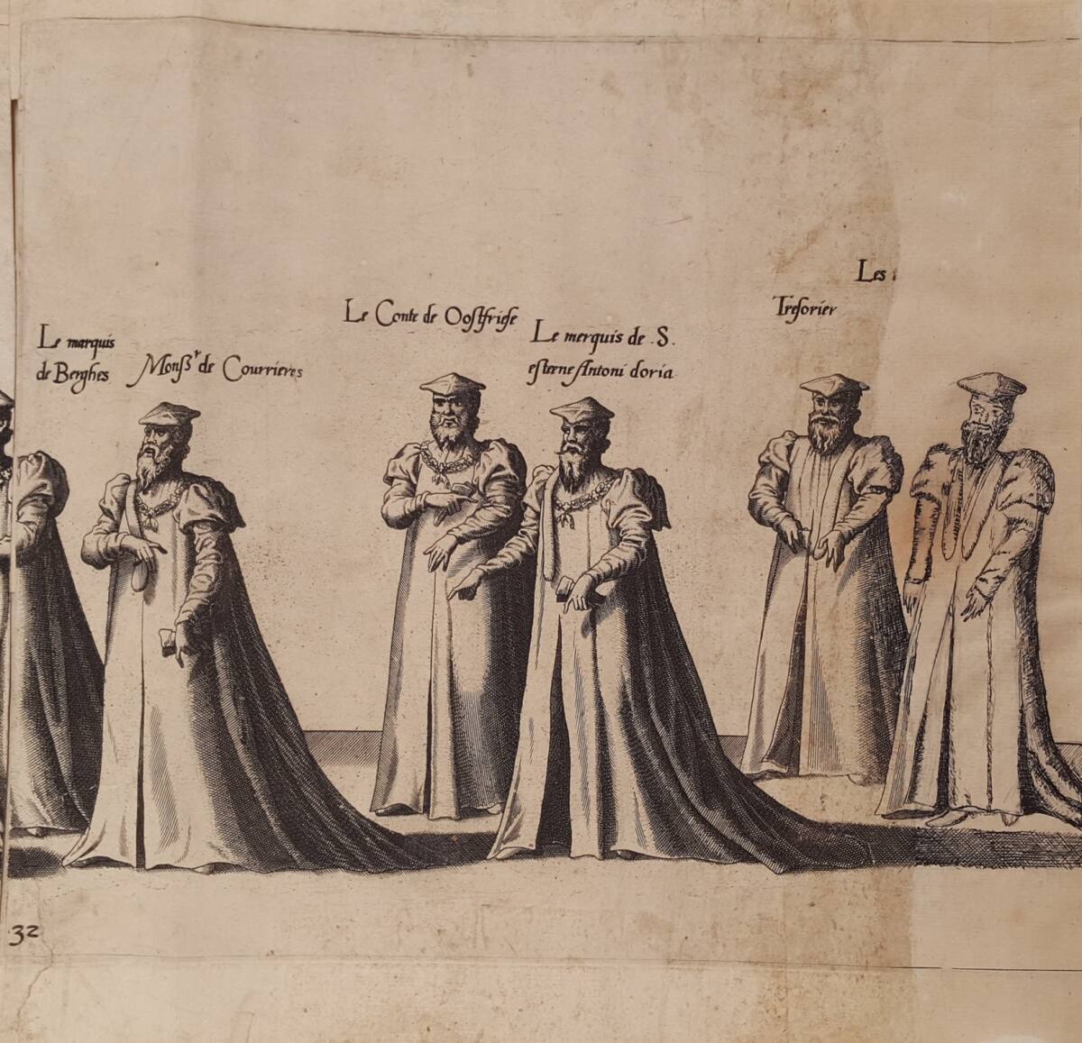 Trauerfeierlichkeiten für Kaiser Karl V. am 29. Dezember 1558 in Brüssel: Prozessionszug (Tafel 32), ChristophPlantin, 1559