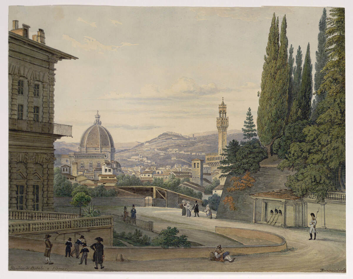 Blick auf Florenz vom Boboli-Garten aus, Joseph Steingrübel, 1834–1837