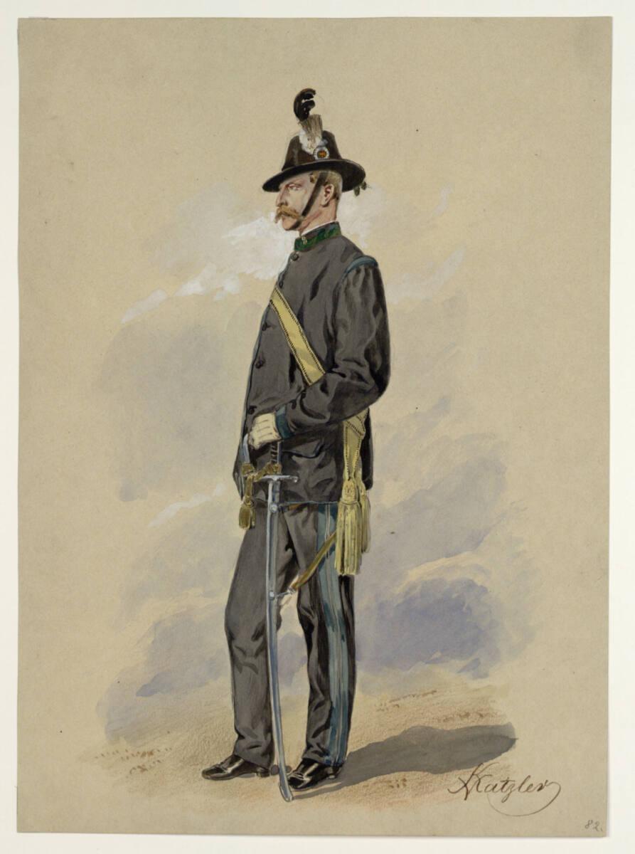 Vinzenz Katzler, Gebirgsjäger, nach links gewandt, Inv. Nr.: 35100