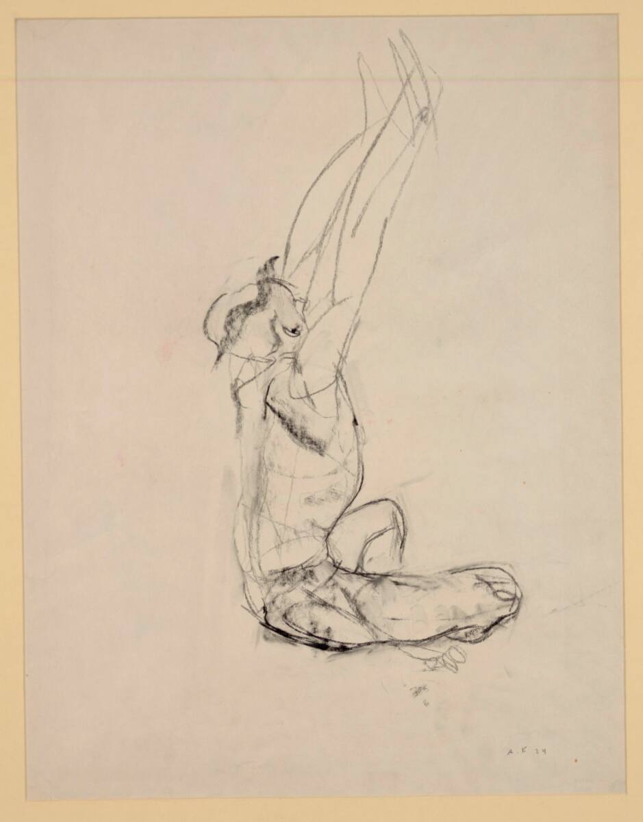 Sitzender männlicher Akt, Anton Kolig, 1924