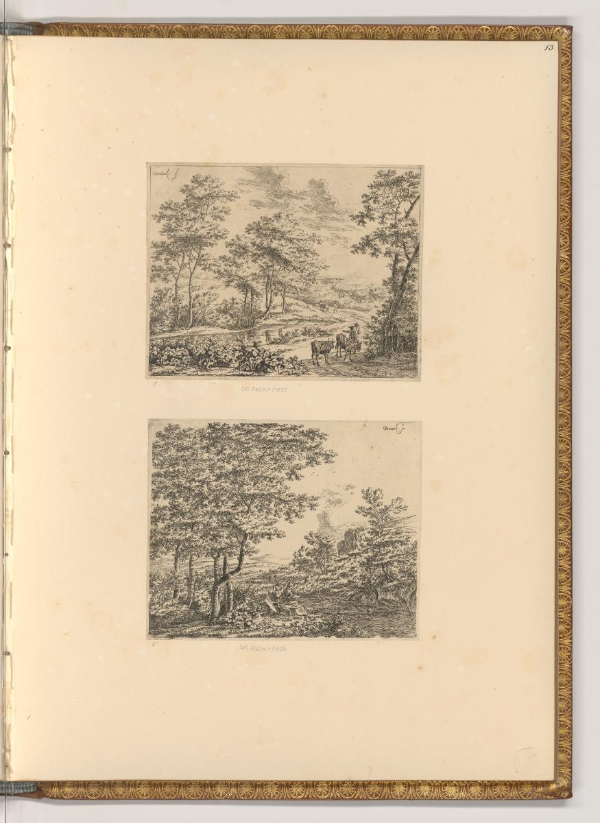 Abraham Hondius. Willem de Heusch. Adrian van den Velde., Zwei Ochsen; Der Reisende, Inv. Nr.: …