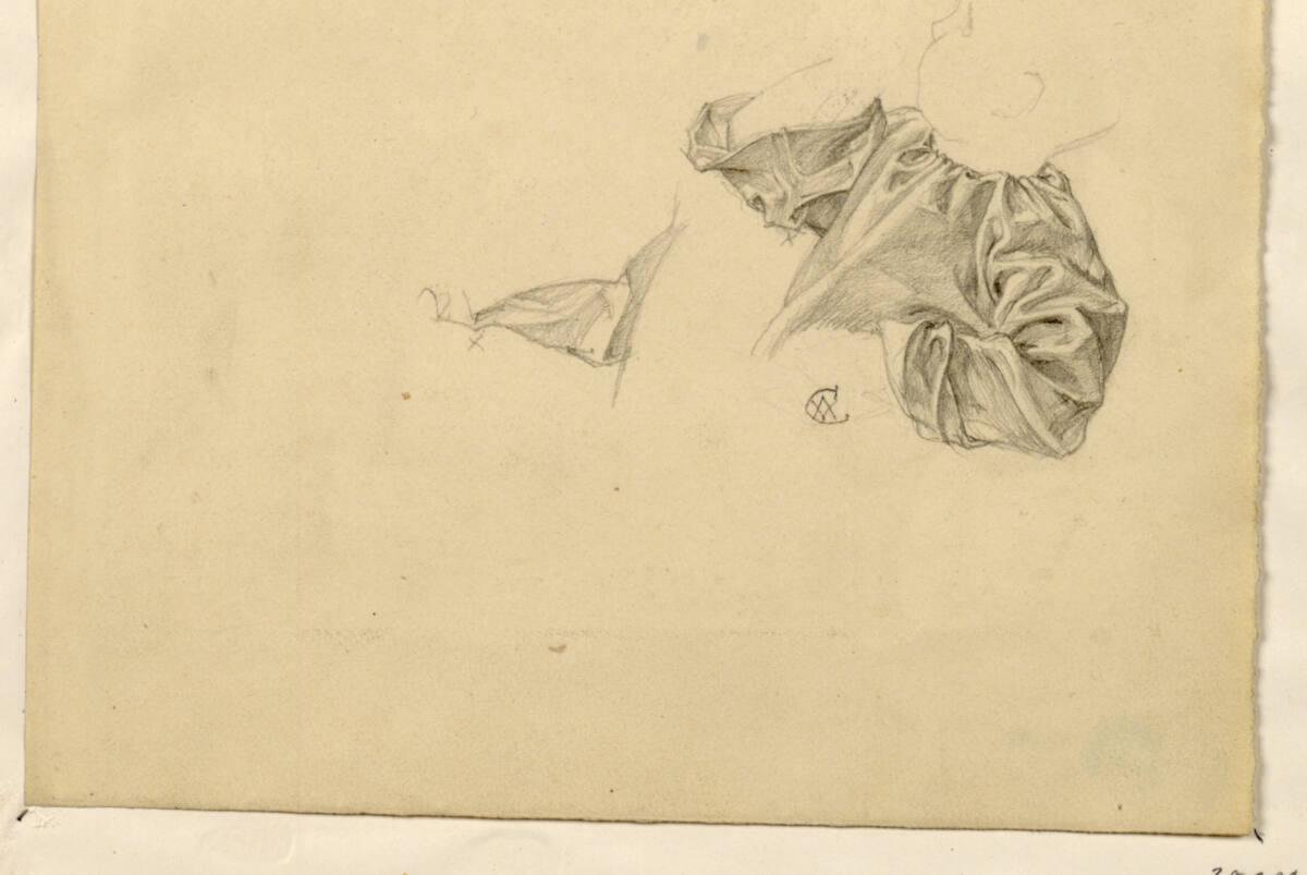 Alfred Cossmann, Faltenstudie eines Kindergewandes, Inv. Nr.: 35202