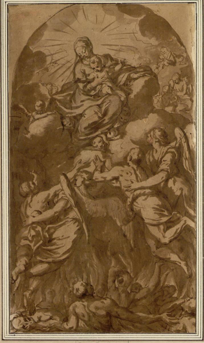 Anonym, Maria und das Kind mit den Seelen im Fegefeuer, Inv. Nr.: 1546
