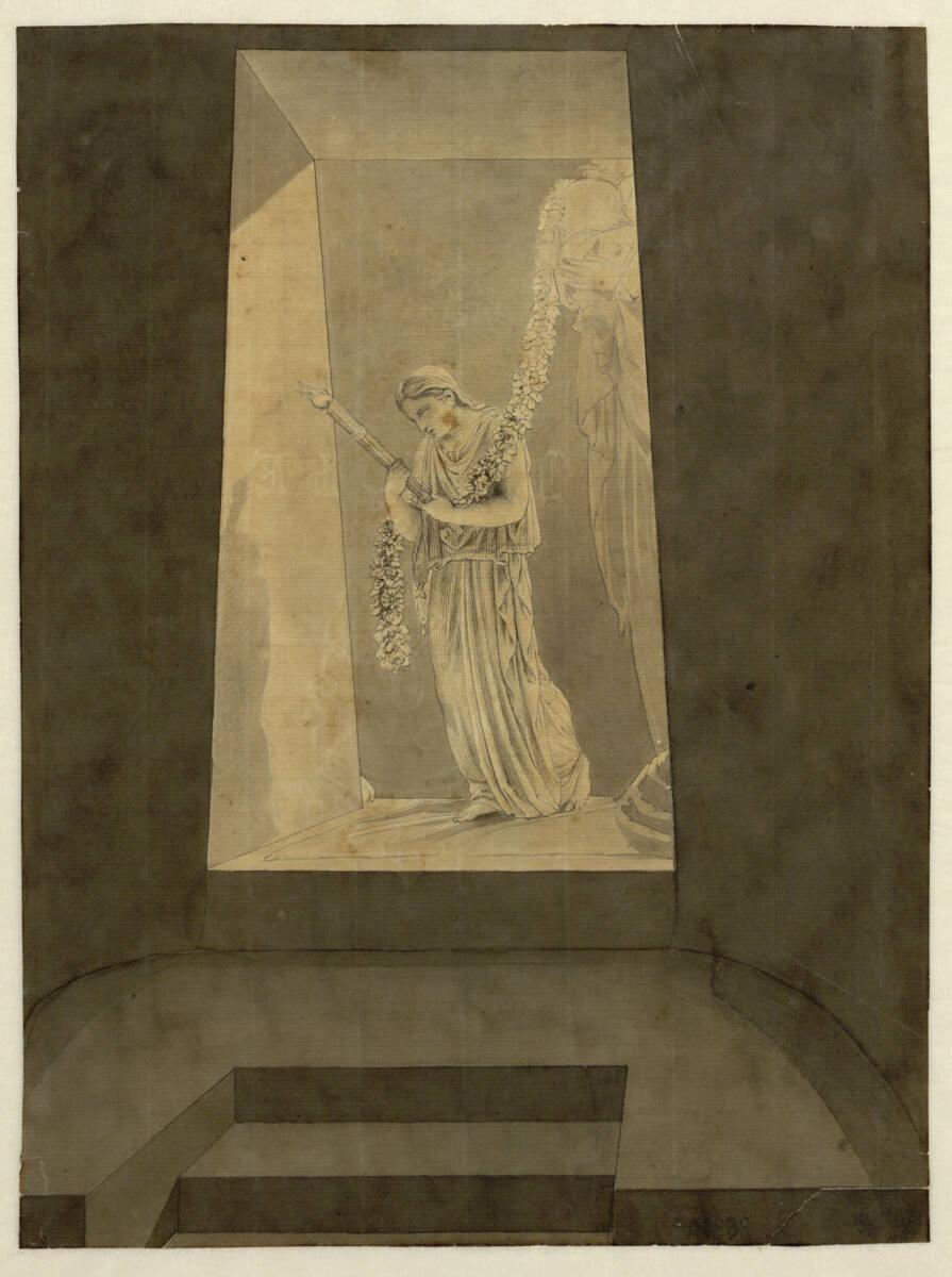 Karl Agricola, Entwurf zum Grabmal der Marie Christine in der Augustinerkirche von Canova: Klei…