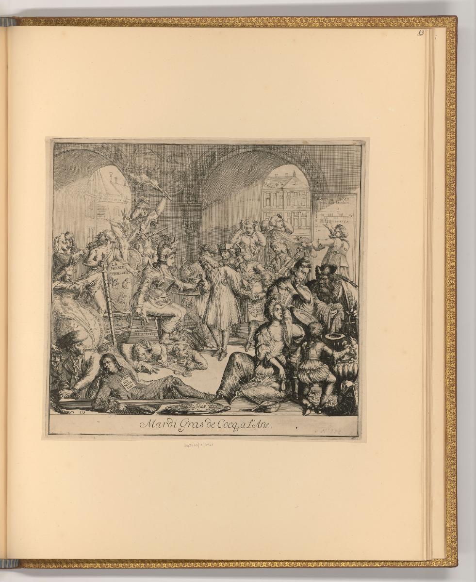 Romein de Hooghe Vol. II., Mardi Gras de Cocq a l'Ane, Inv. Nr.: Holland nach Sektionen III/44,…