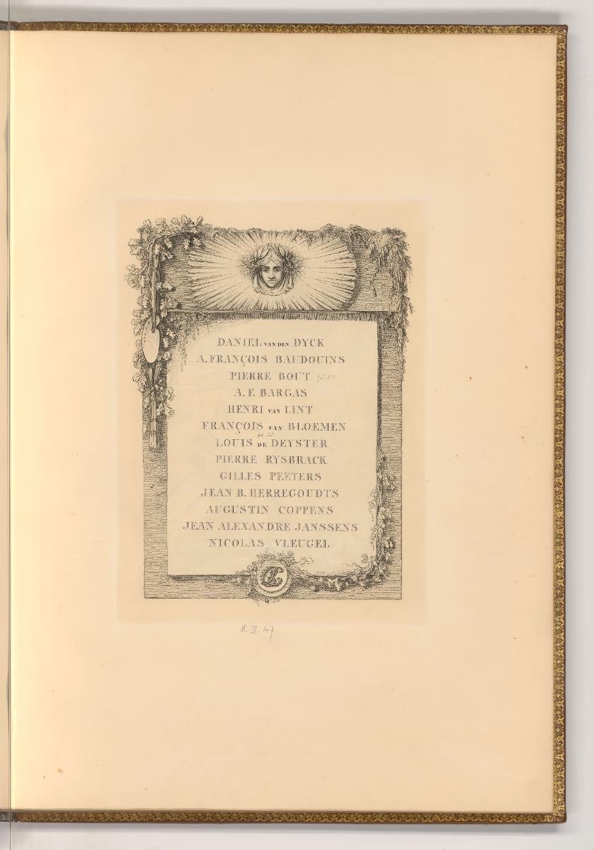 Daniel van den Dyck; A. François Baudouins; Pierre Bout; A. F. Bargas; Henri van Lint; François…