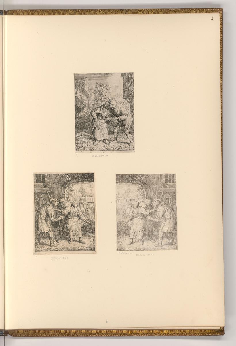 Cornelis du Sart, Küssendes Bauernpaar; Abschied unter Bauern, Inv. Nr.: Holland nach Sektionen…