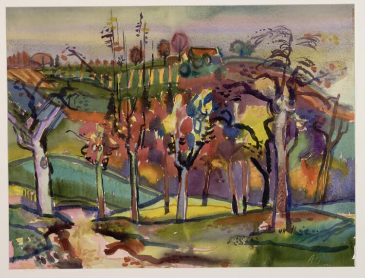 Adolf Anton Osterider, Herbstliches Weinland, Inv. Nr.: 35383