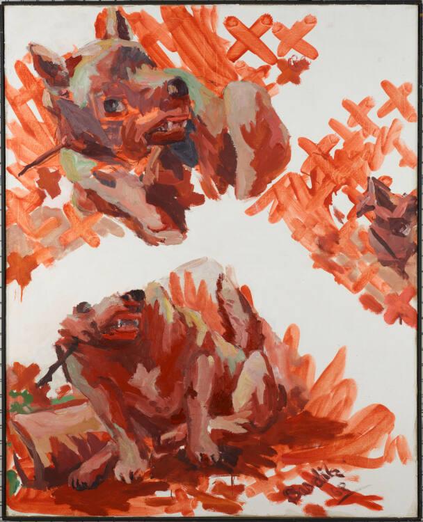 Georg Baselitz, Hockender Hund, Inv. Nr.: EDLSB3014