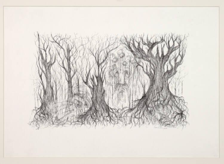 Heinrich Sussmann, Wald (mit trauernden Gesichtern), Inv. Nr.: 35554