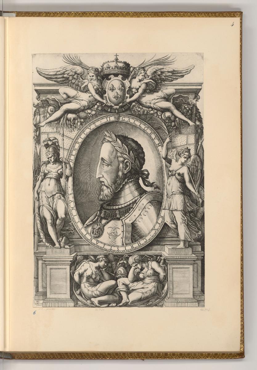 Kupferstiche von Nicolas Beatrizet, Porträt Henricus II, Inv. Nr.: Frankreich nach Sektionen I/…