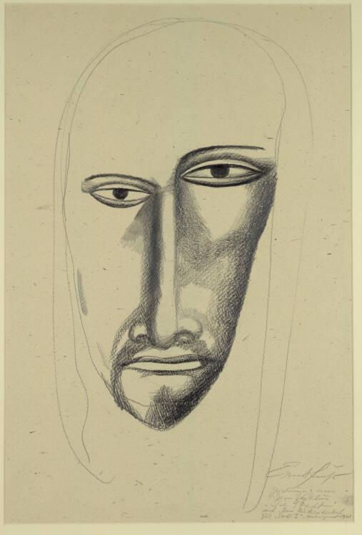 Ernst Fuchs, Männlicher Kopf, Inv. Nr.: 35642