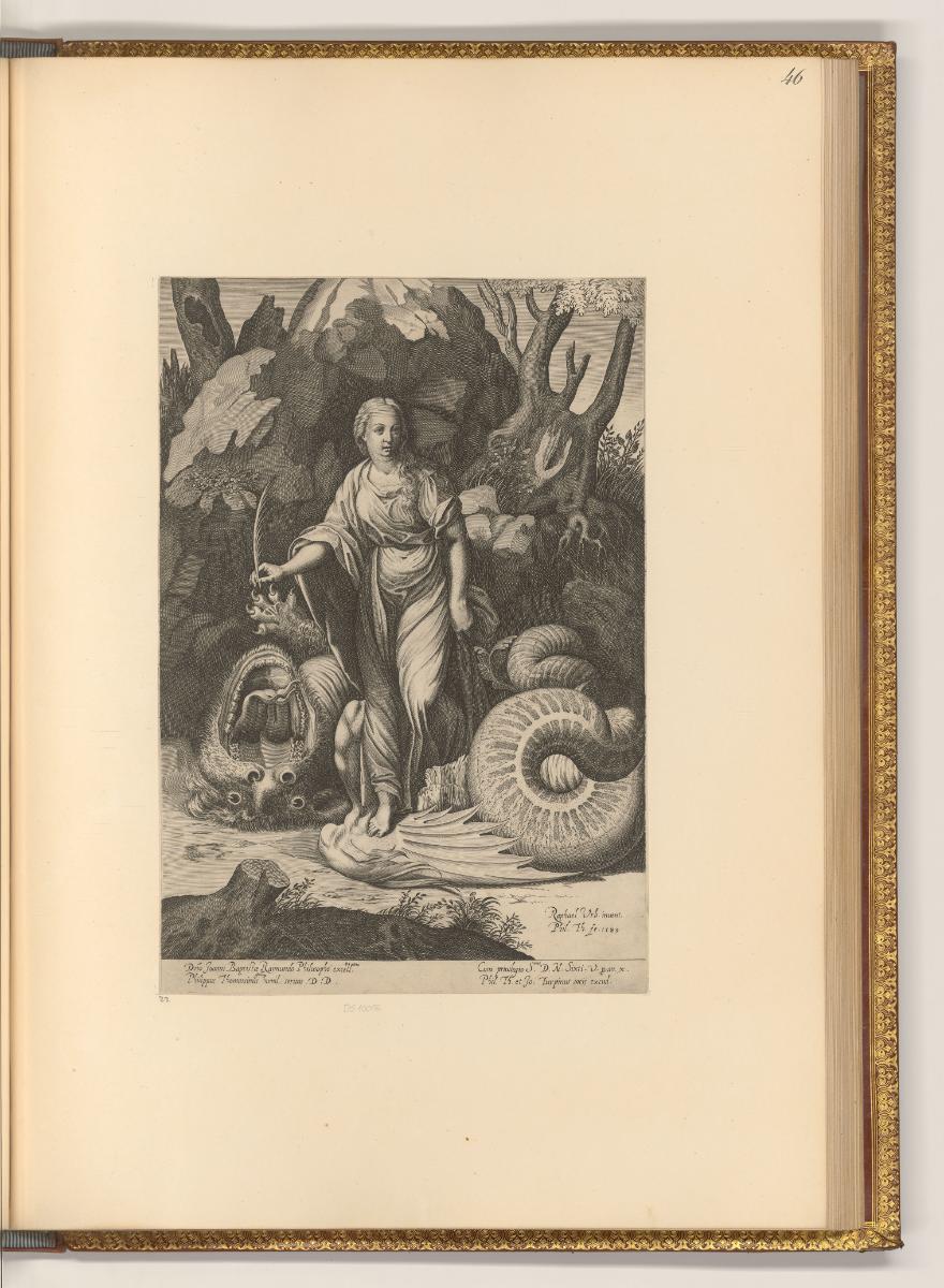 Kupferstiche von Philippe Thomassin, Die heilige Margareta von  Antiochia, Inv. Nr.: Frankreich…