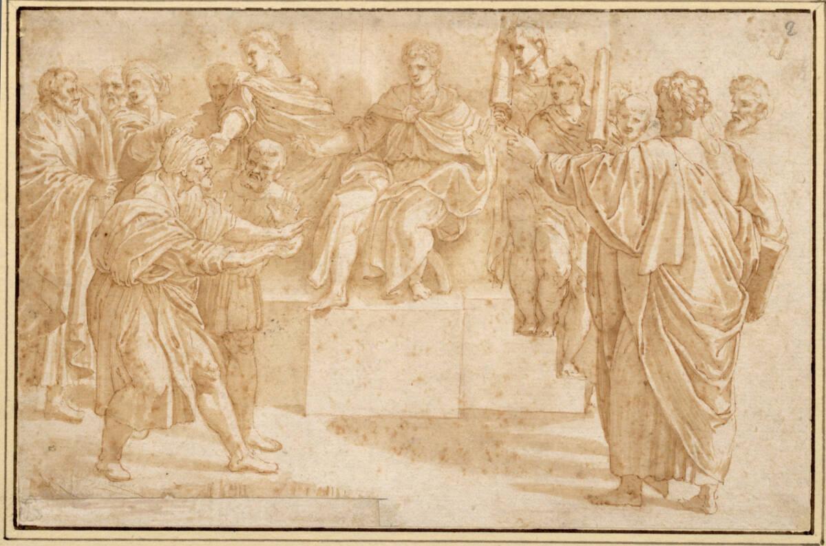 Anonym, Der Magier Elymas wird von Paulus mit Blindheit bestraft, Inv. Nr.: 1564