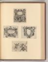 Französische Kupferstiche des späten 16. und 17. Jahrhunderts, Kartuschen mit Rollwerk und Grot…