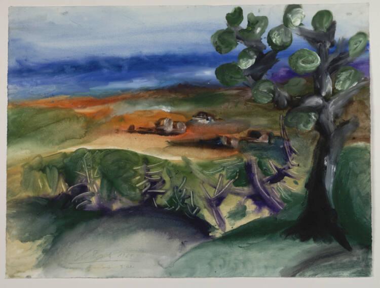 Karl Stark, Beduinensiedlung am Meer, Inv. Nr.: 35866