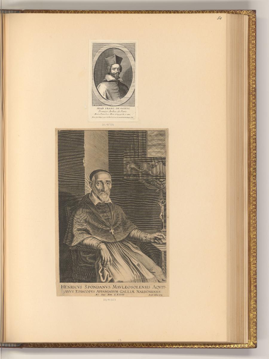 Kupferstiche von Michel Lasne, Porträts Jean François Paul de Gondi, Henricus Spondanus, Inv. N…