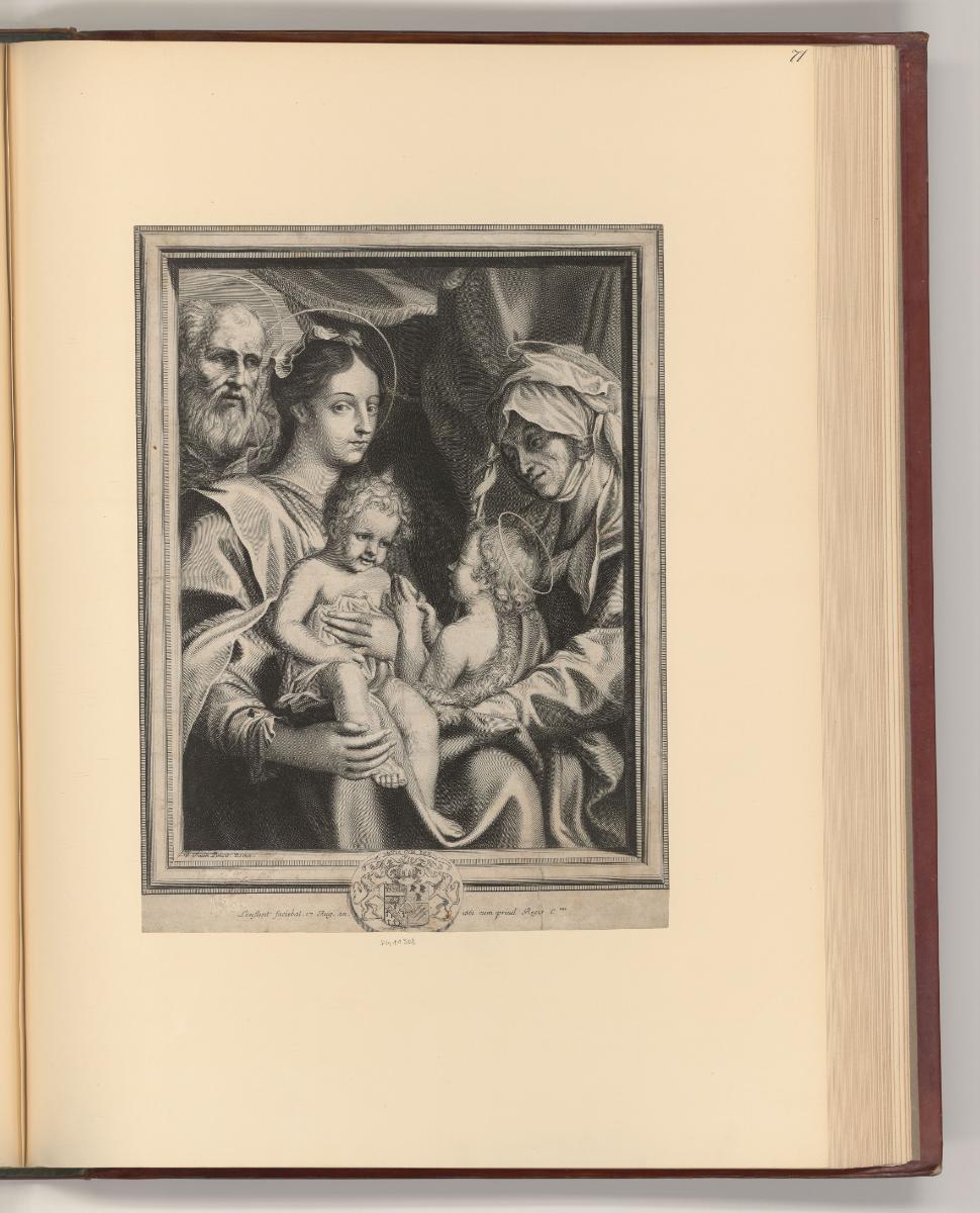 Druckgrafiken von Pierre Daret, Pierre Lombard und Jean Lenfant., Heilige Familie, Inv. Nr.: Fr…