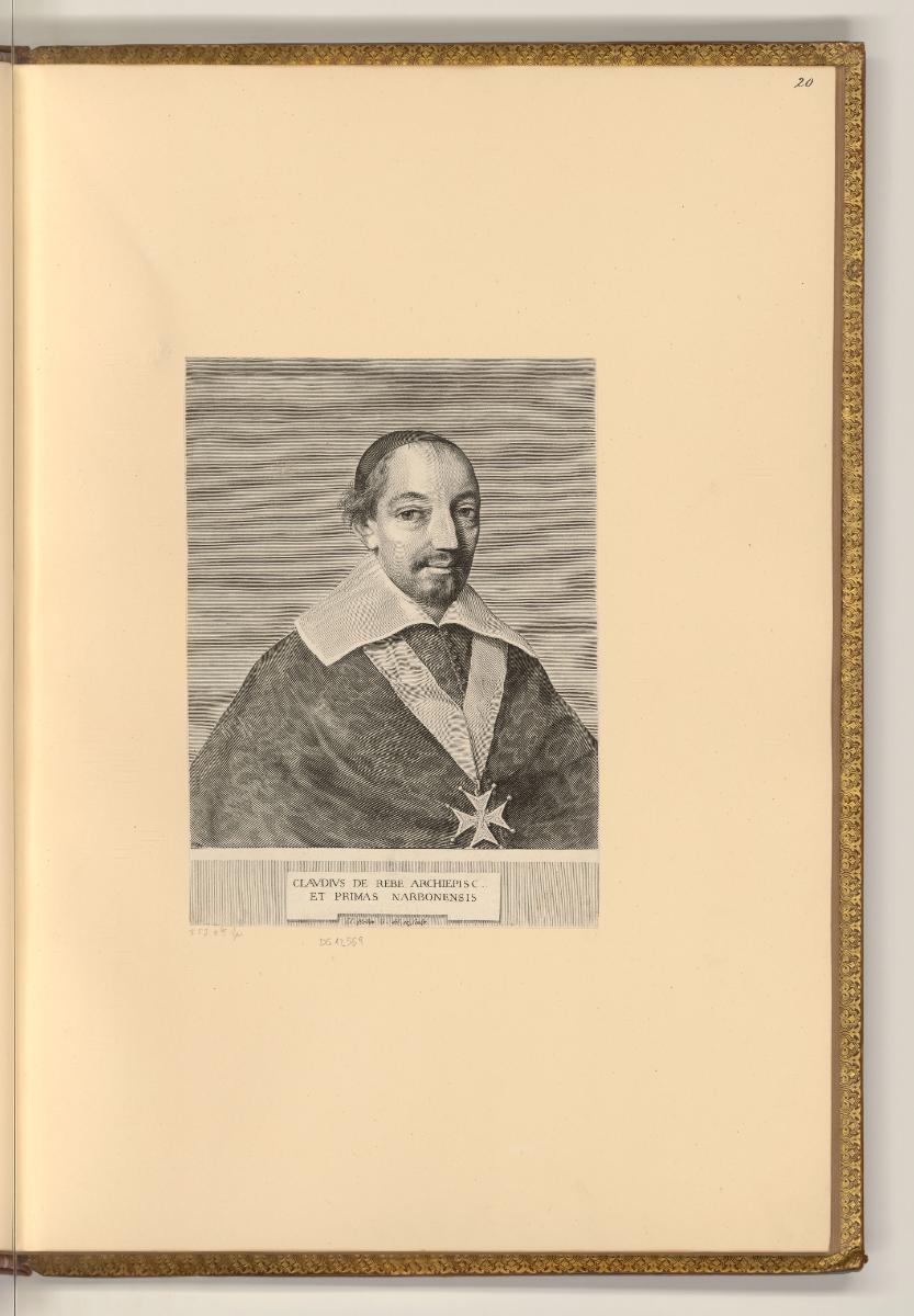 Kupferstiche von Claude Mellan, Porträt Claude de Rebé, Acheveque de Narbonne, Inv. Nr.: Frankr…