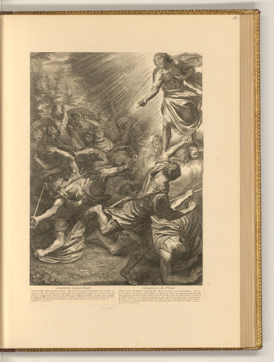 Kupferstiche von Grégoire Huret, Bekehrung des Paulus, Inv. Nr.: Frankreich nach Sektionen I/13…