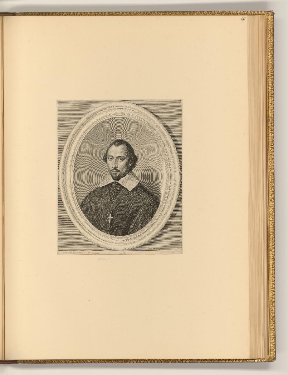 Kupferstiche von Grégoire Huret, Porträt eines Prälaten, Inv. Nr.: Frankreich nach Sektionen I/…