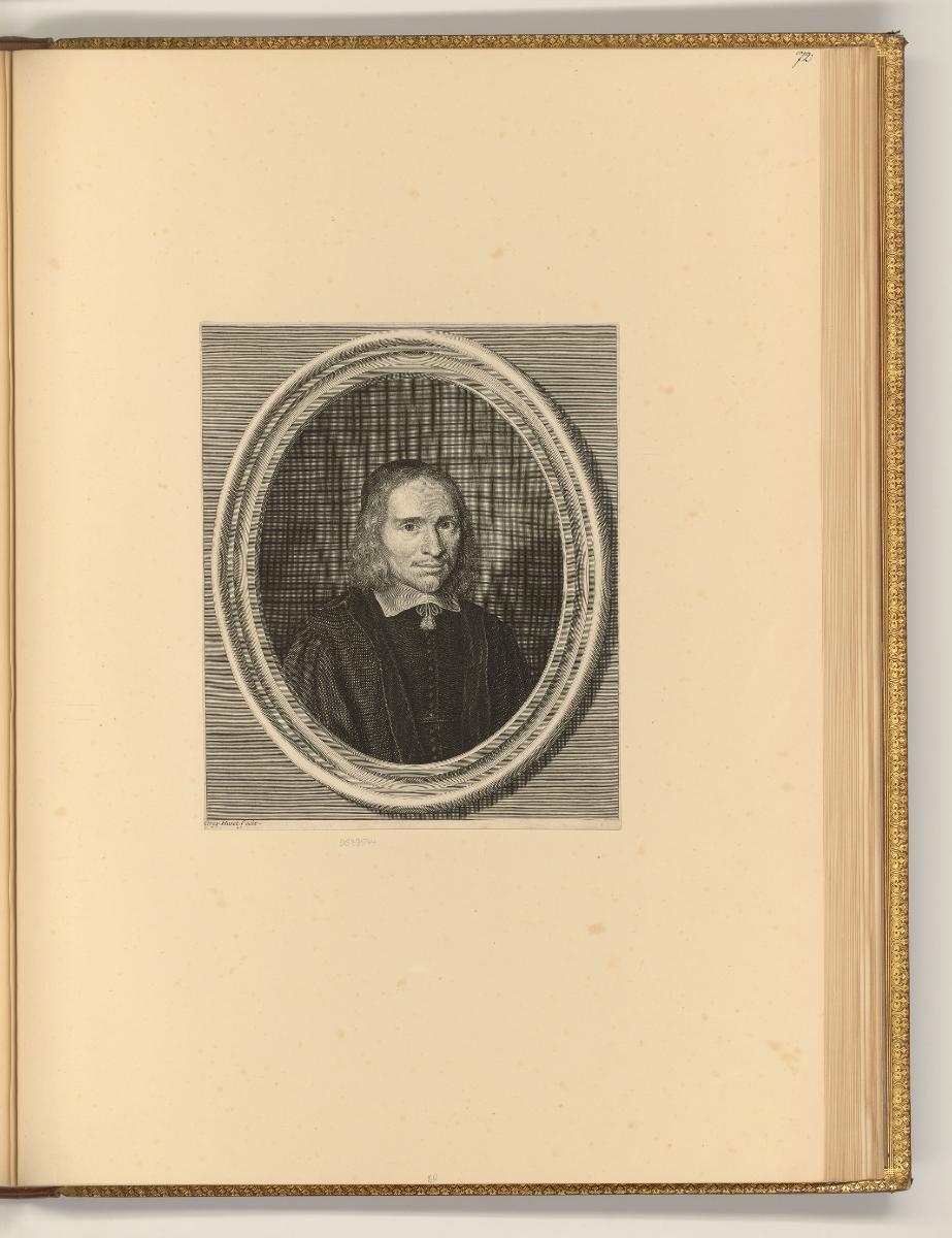 Kupferstiche von Grégoire Huret, Porträt eines Mannes in Oval, Inv. Nr.: Frankreich nach Sektio…