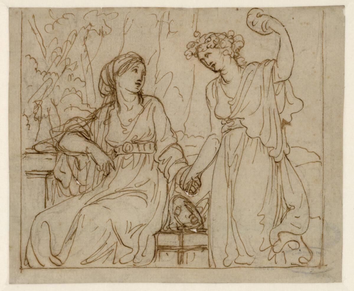 Maria Anna Angelika Catharina Kauffmann, Studie zu dem allegorischen Doppelporträt von Domenica…