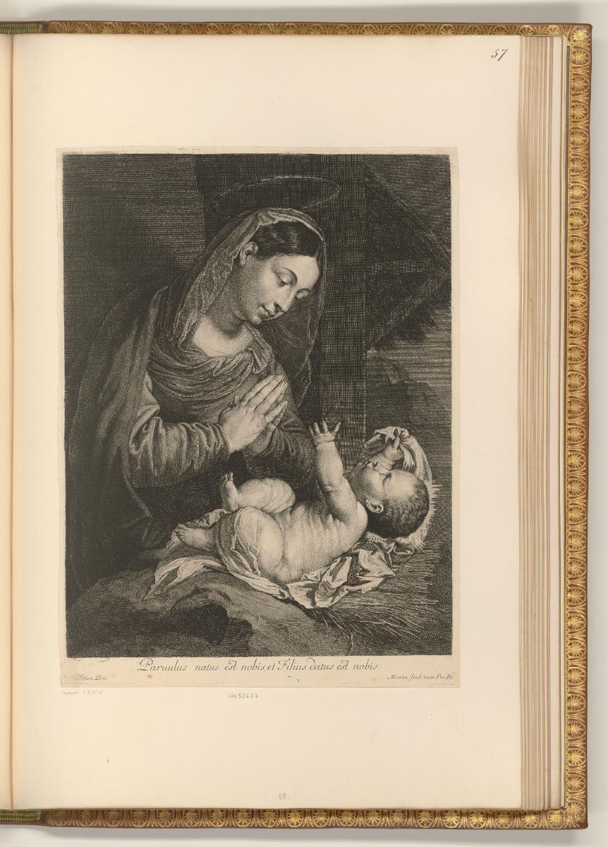 Radierungen von Jean Morin, Maria mit Kind, Inv. Nr.: Frankreich nach Sektionen I/14, F/I/14/57