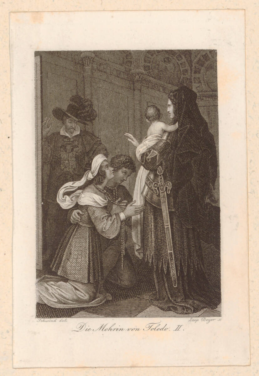 Spindler, Carl: "Die Mohrin von Toledo II" (Buchillustration), LeopoldBeyer, 1831