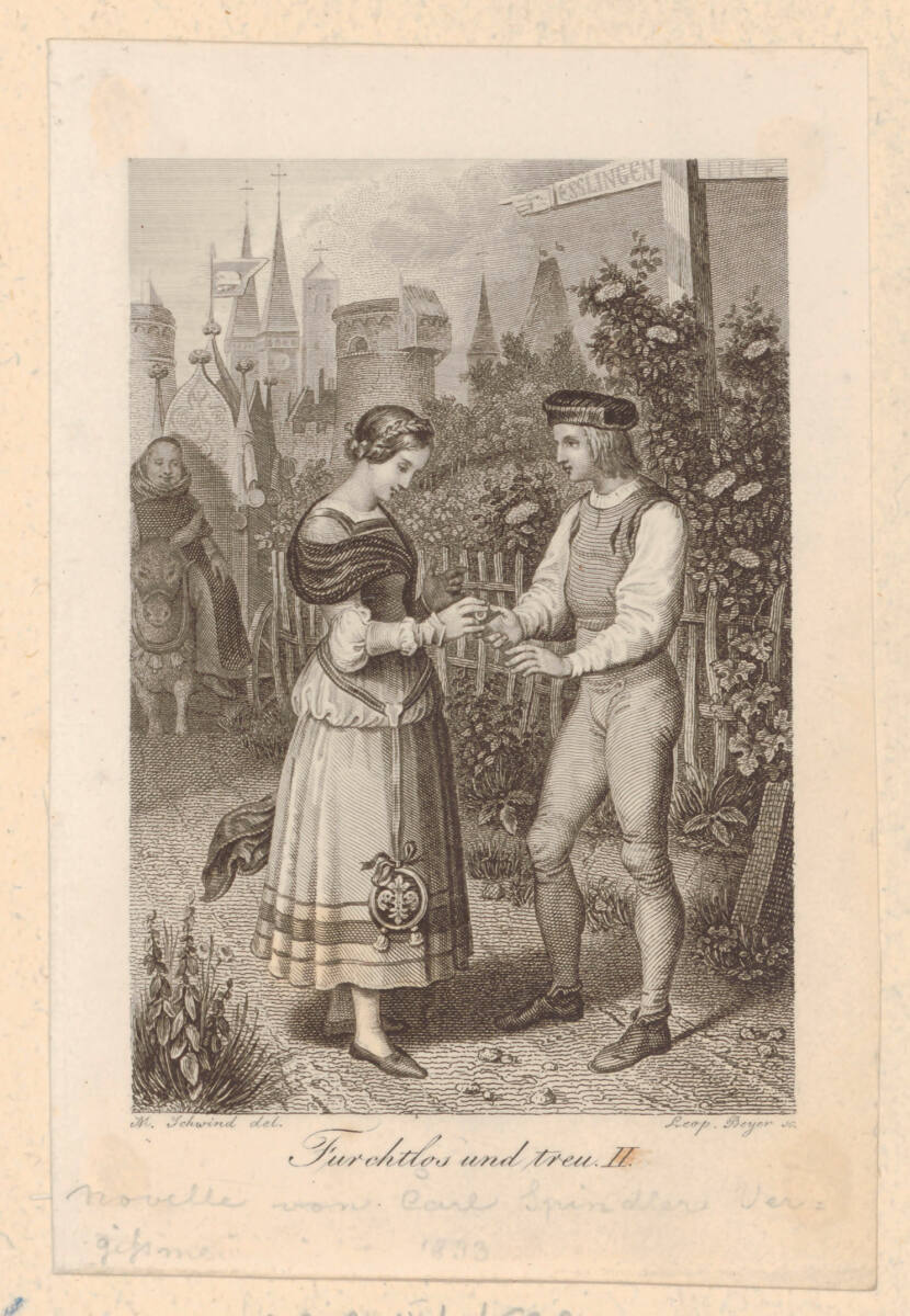 Spindler, Carl: Furchtlos und treu II (Buchillustration), LeopoldBeyer, 1833