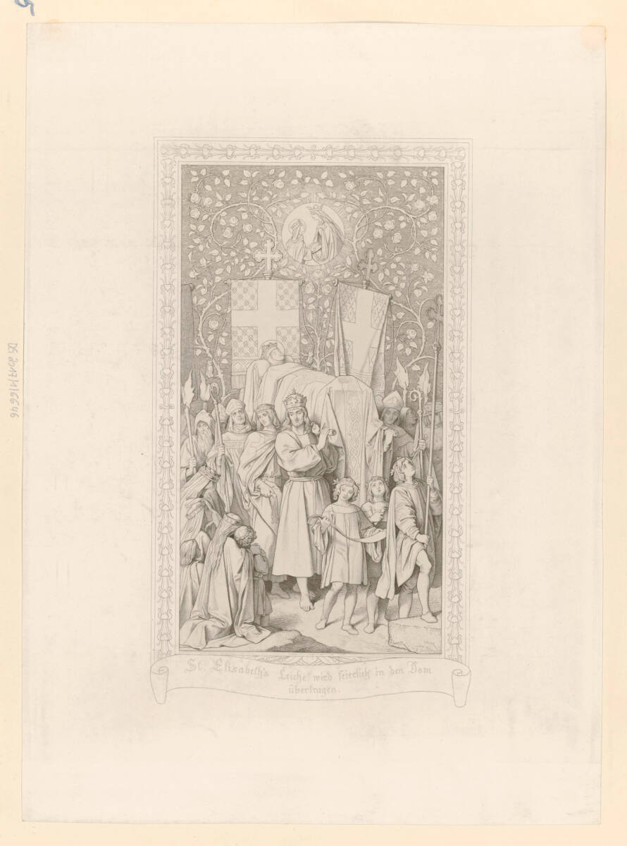 Die Leiche der heiligen Elisabeth wird in den Dom getragen (Nr.6), TheodorLanger, 1855–1895