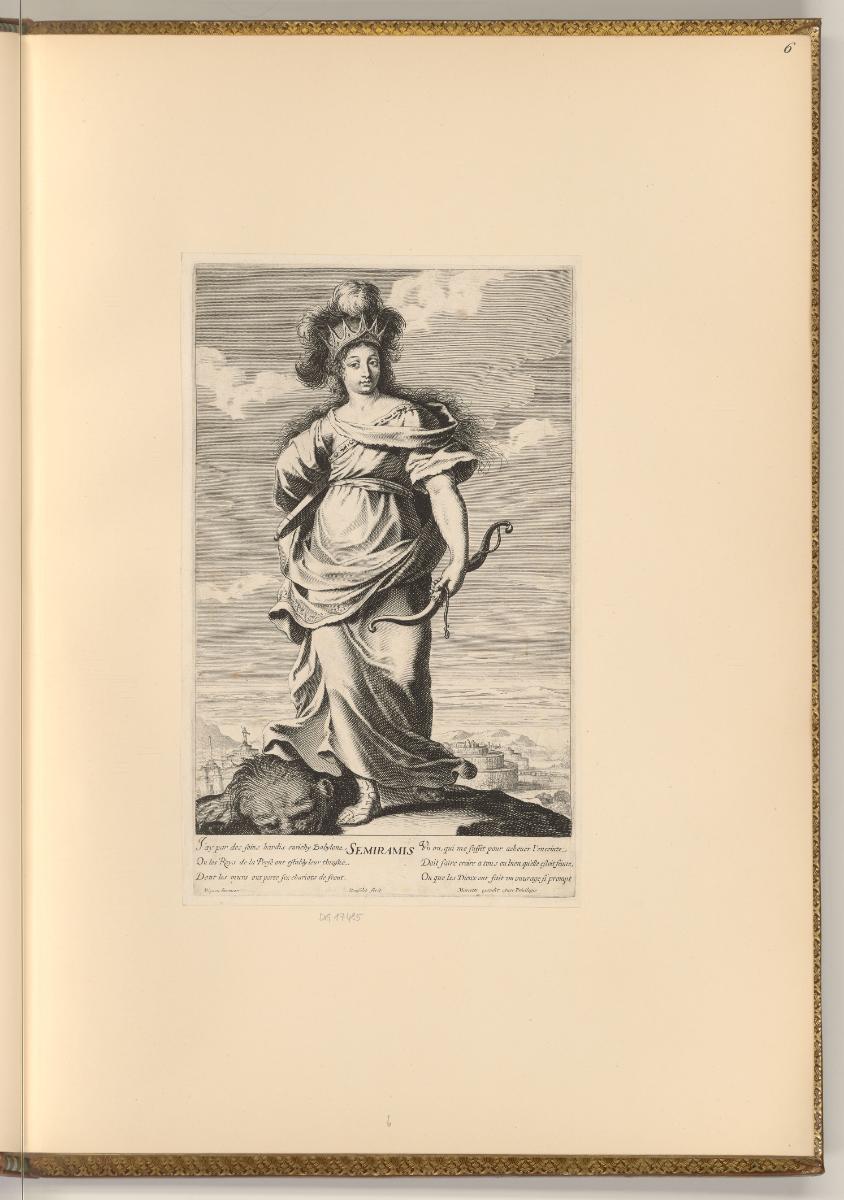 Druckgrafiken von Gilles Rousselet, Semiramis, Inv. Nr.: Frankreich nach Sektionen I/16, F/I/16…