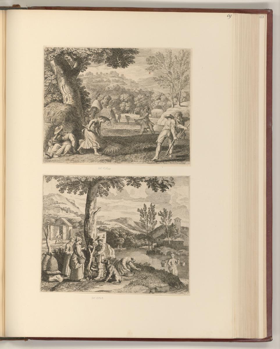 Französische Druckgrafiken des 17. Jahrhunderts, Feldarbeit; Bauernarbeit im Frühling, Inv. Nr.…