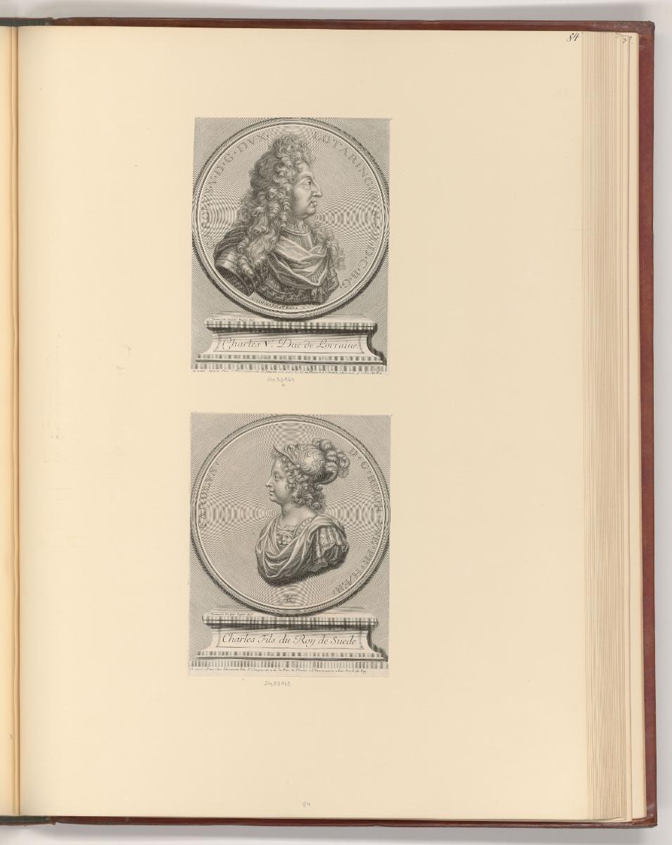 Französische Druckgrafiken des 17. Jahrhunderts, Medaillen Karl V. von Lothringen; Karl XII. vo…