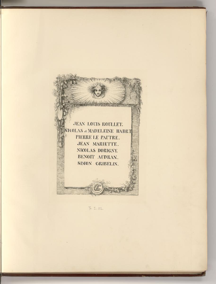 Französische Druckgrafiken des 17. und 18. Jahrhunderts, J. L. Roullet; M. Masson, feme ;N. de …