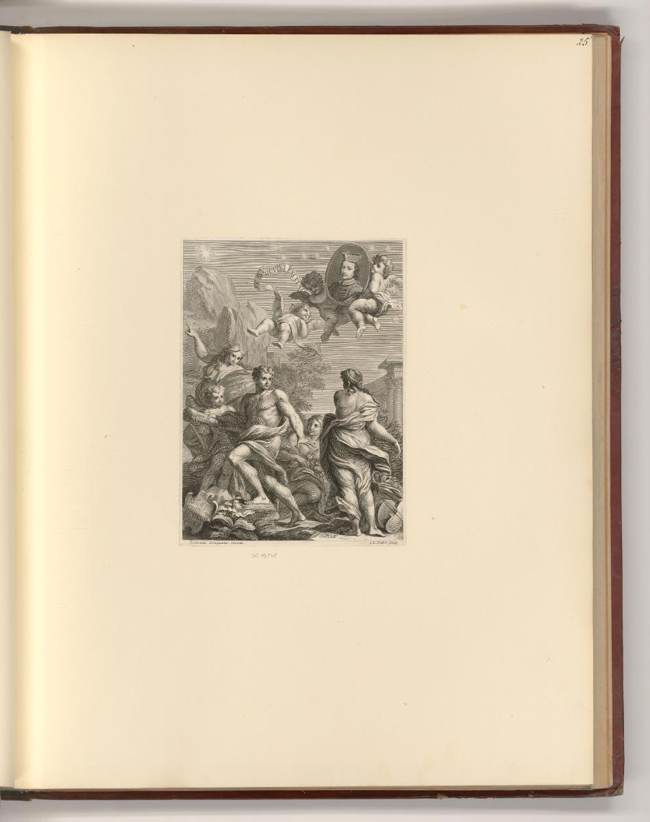 Französische Druckgrafiken des 17. und 18. Jahrhunderts, Allegorie mit Herkules, Inv. Nr.: Fran…