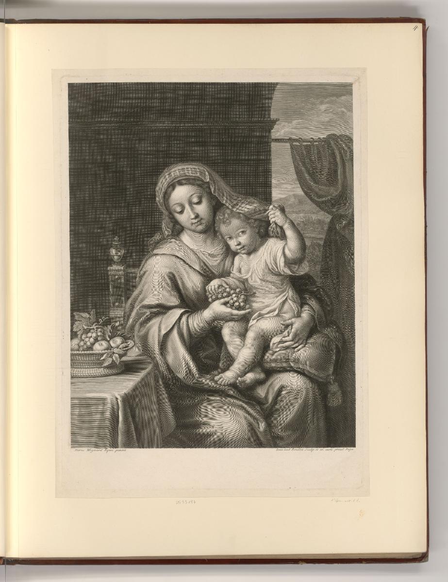 Französische Druckgrafiken des 17. und 18. Jahrhunderts, Maria mit Kind, Inv. Nr.: Frankreich n…