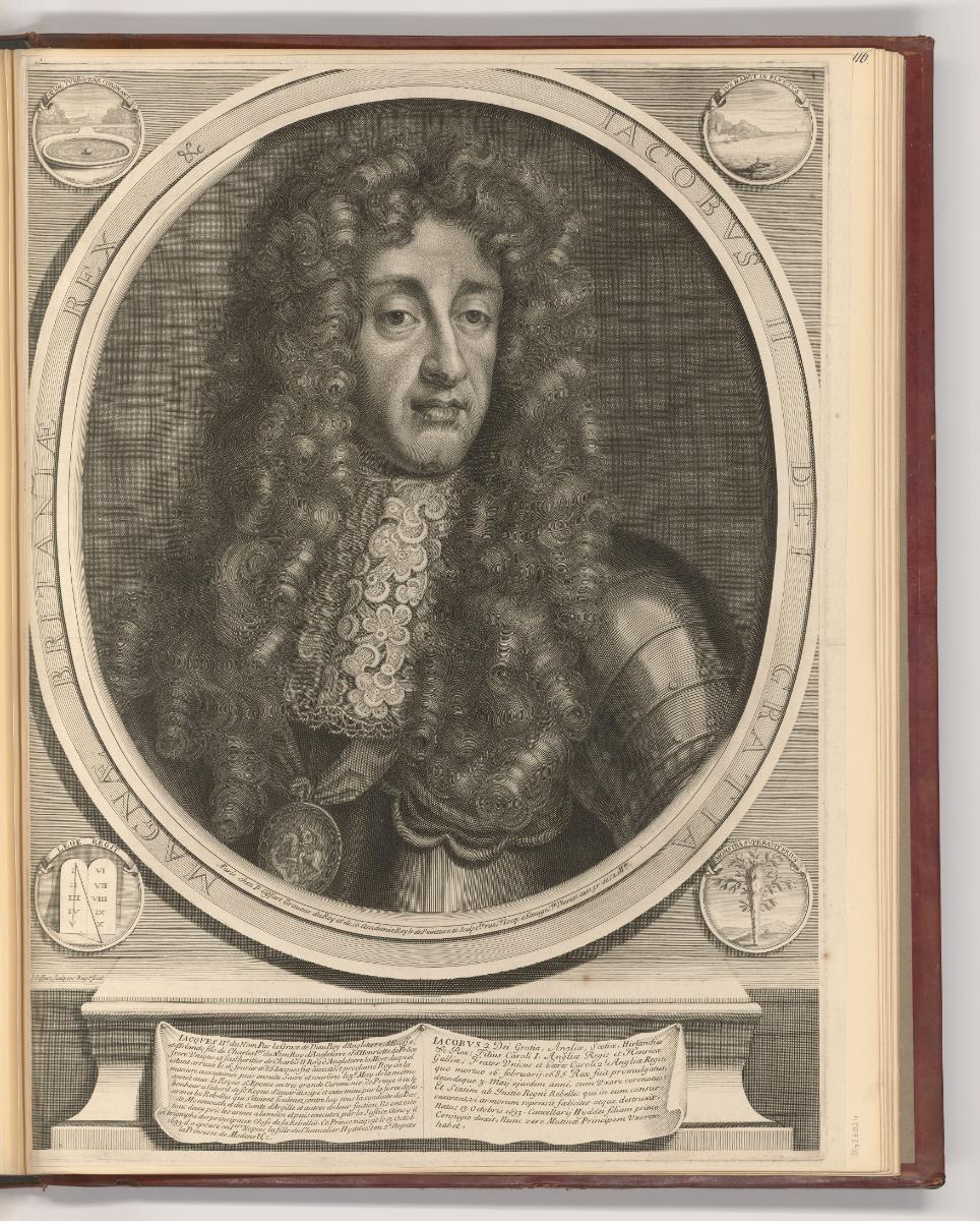 Französische Druckgrafiken des 17. und 18. Jahrhunderts, Porträt Jacobus II Dei Gratia Magnae B…