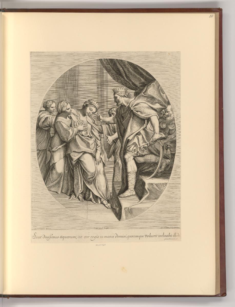 Französische Druckgrafiken des 17. und 18. Jahrhunderts, Ester vor Ahasver (?), Inv. Nr.: Frank…