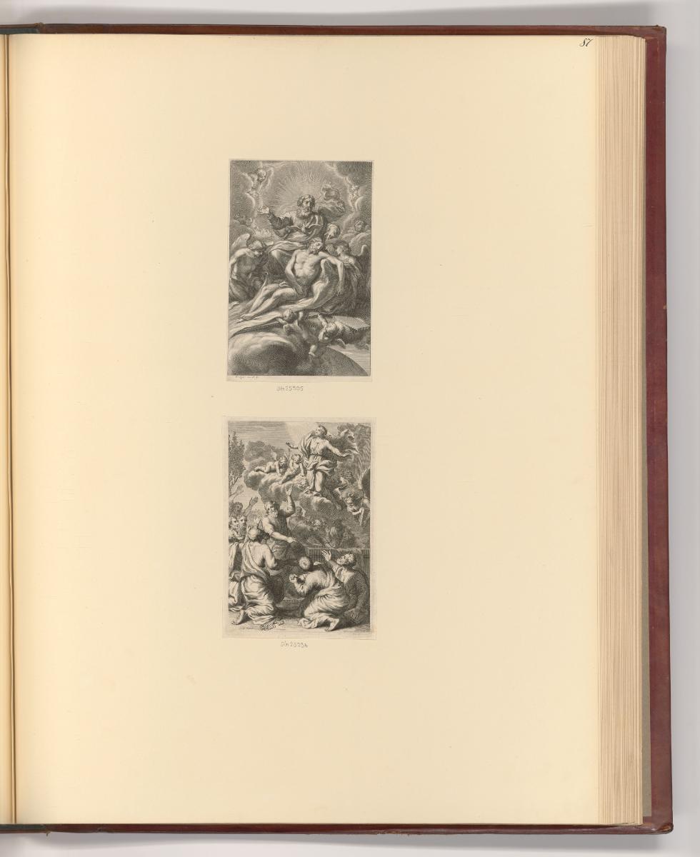 Französische Druckgrafiken des 17. und 18. Jahrhunderts, Heilige Trinität; Aufnahmen Mariens in…