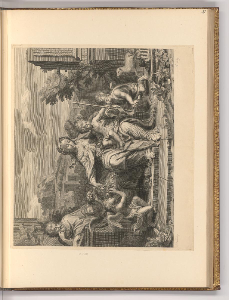 Druckgrafiken von François de Poilly d. Ä., Heilige Familie mit Johannesknaben, Inv. Nr.: Frank…