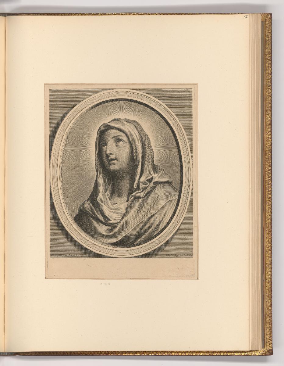 Druckgrafiken von François de Poilly d. Ä., Brustbild der hl. Maria (Oval), Inv. Nr.: Frankreic…