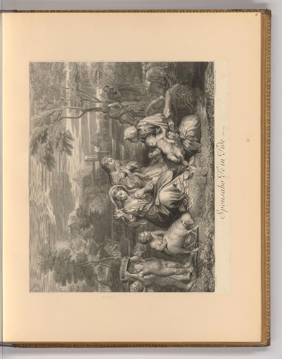 Druckgrafiken von Nicolas de Poilly, Mystische Vermählung der Hl. Katharina, Inv. Nr.: Frankrei…