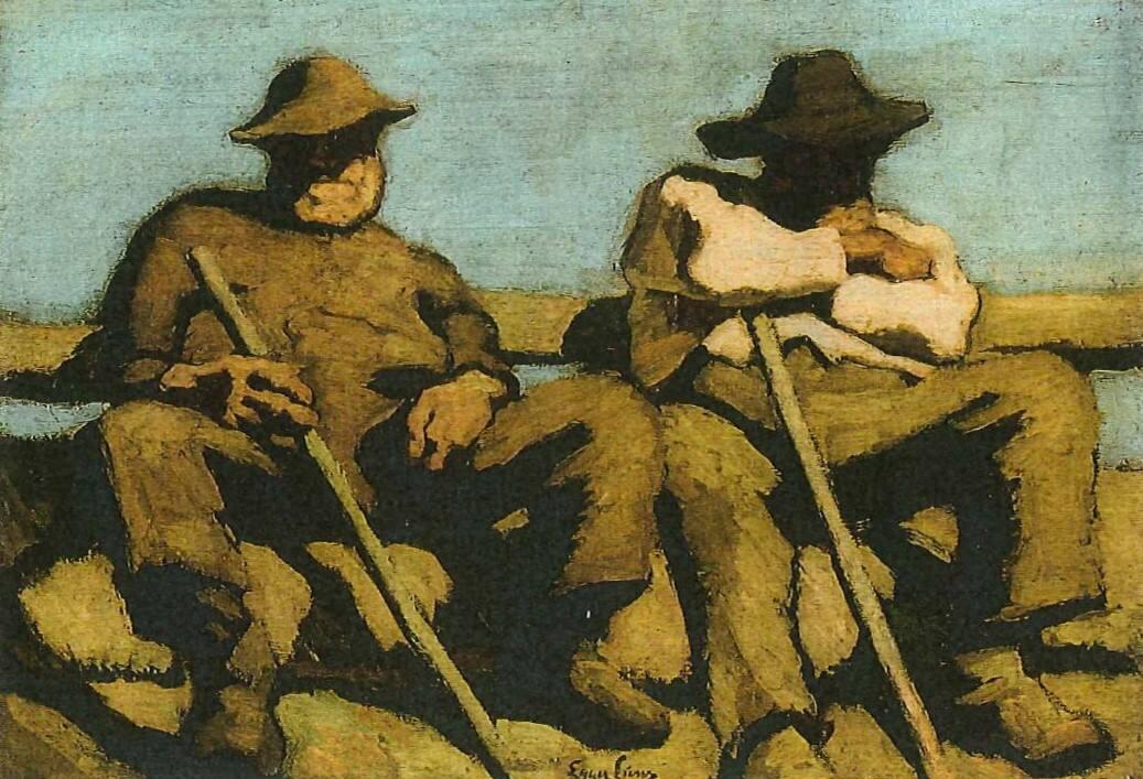 Albin Egger-Lienz, Ruhende Hirten - Wiederholung, Inv. Nr.: GE587DL