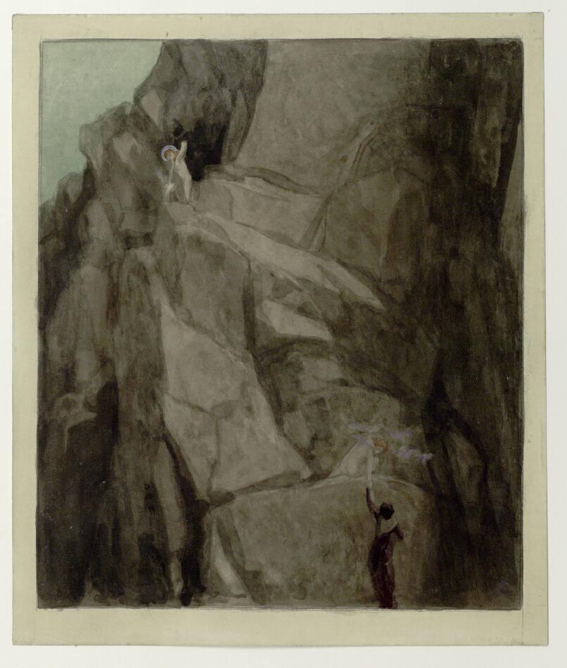 Franz von Bayros, Entwurf zu Dantes Göttlicher Komödie, Entwurf zu Paradiso, IX, 34, Inv. Nr.: …