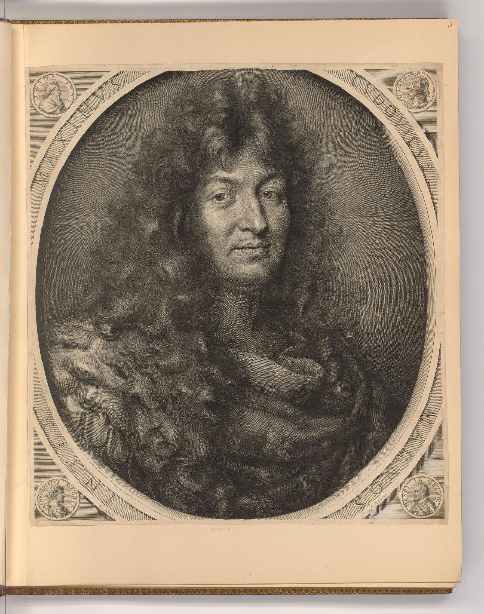 Porträtstiche von Pierre Simon, Porträt Louis XIV., Inv. Nr.: Frankreich nach Sektionen I/30, F…