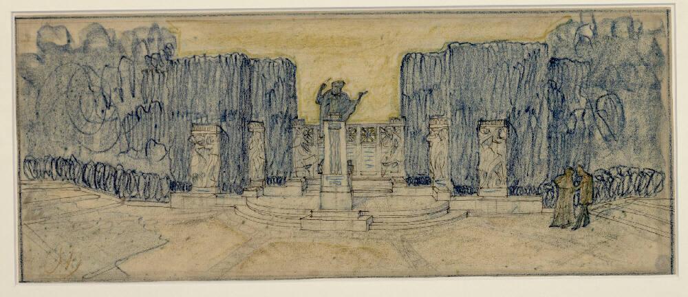 Friedrich Ohmann, Entwurf für ein Johann-Strauss-Denkmal, Wien, Inv. Nr.: 36318
