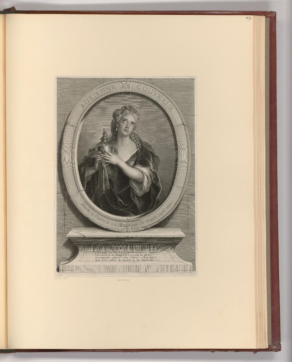 Französische Druckgrafiken des 17. und 18. Jahrhunderts, Porträt Adrienne Lecouvreur, Inv. Nr.:…